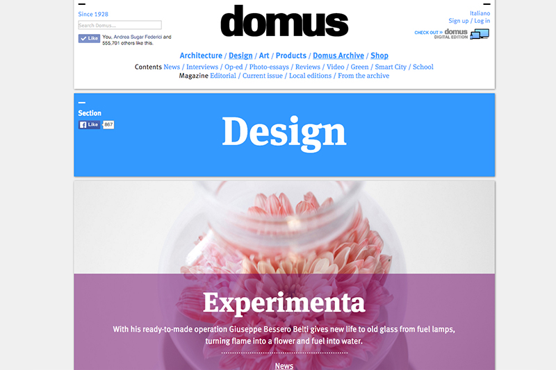 GBB-Experimenta on Domus